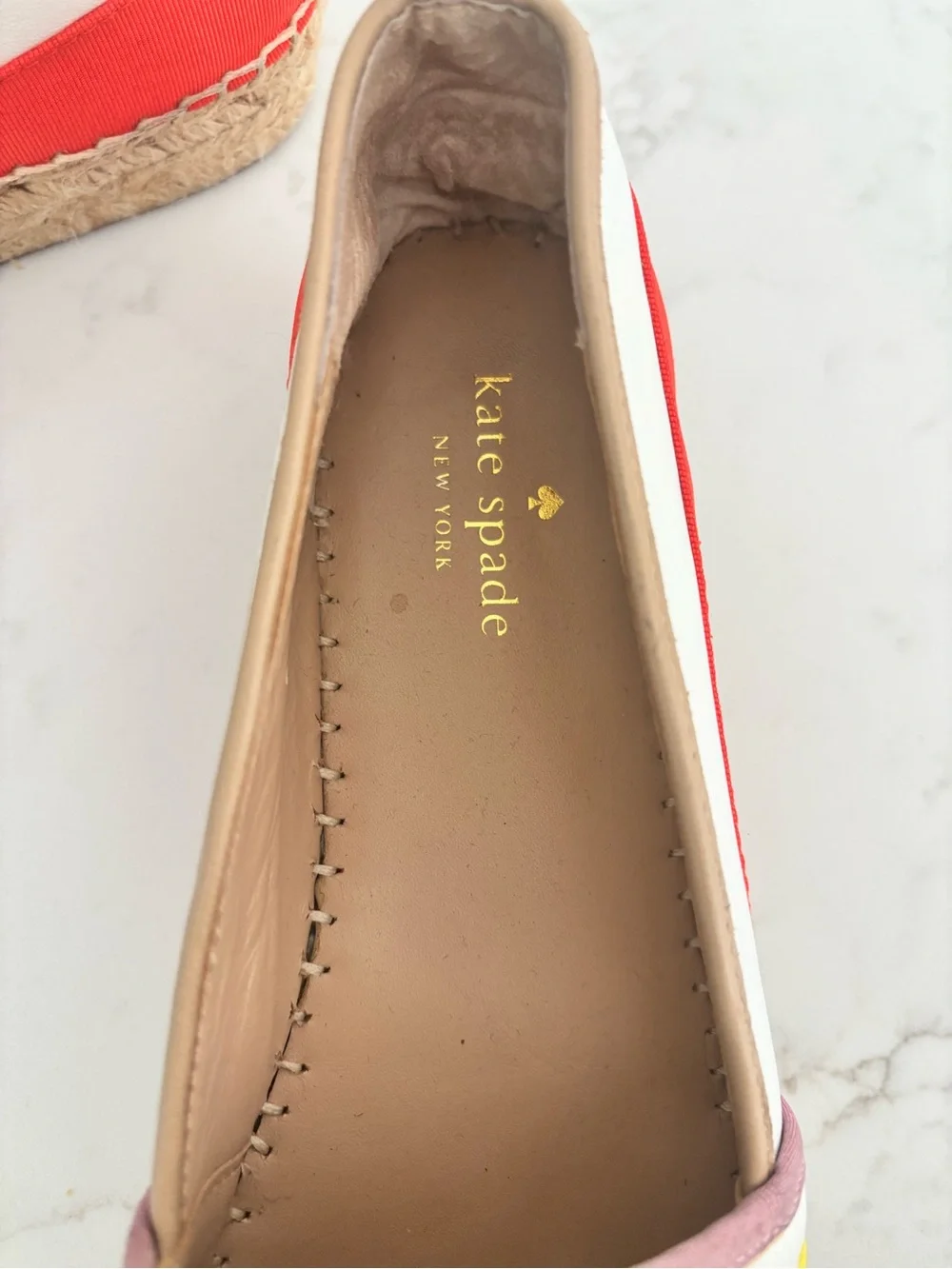 kate spade Multicolor Striped Espadrilles - Mint, Navy, Yellow, White, Pink